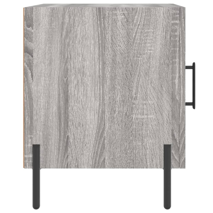 Nachtkastjes 40X40X50 Cm Bewerkt Hout Eiken 2 Grijs sonoma