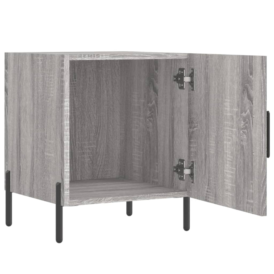 Nachtkastjes 40X40X50 Cm Bewerkt Hout Eiken 2 Grijs sonoma