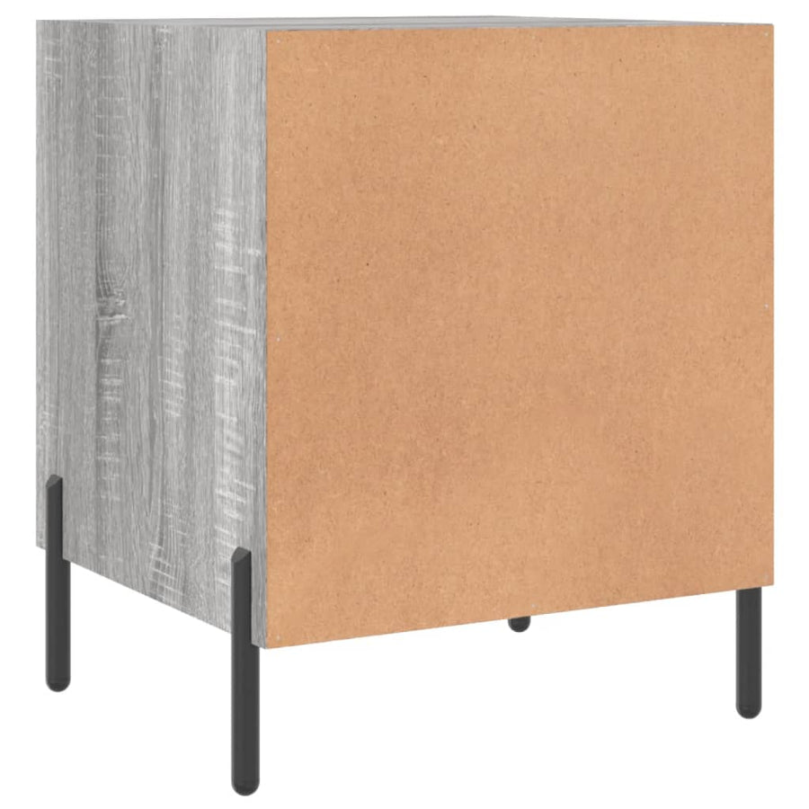Nachtkastjes 40X40X50 Cm Bewerkt Hout Eiken 2 Grijs sonoma