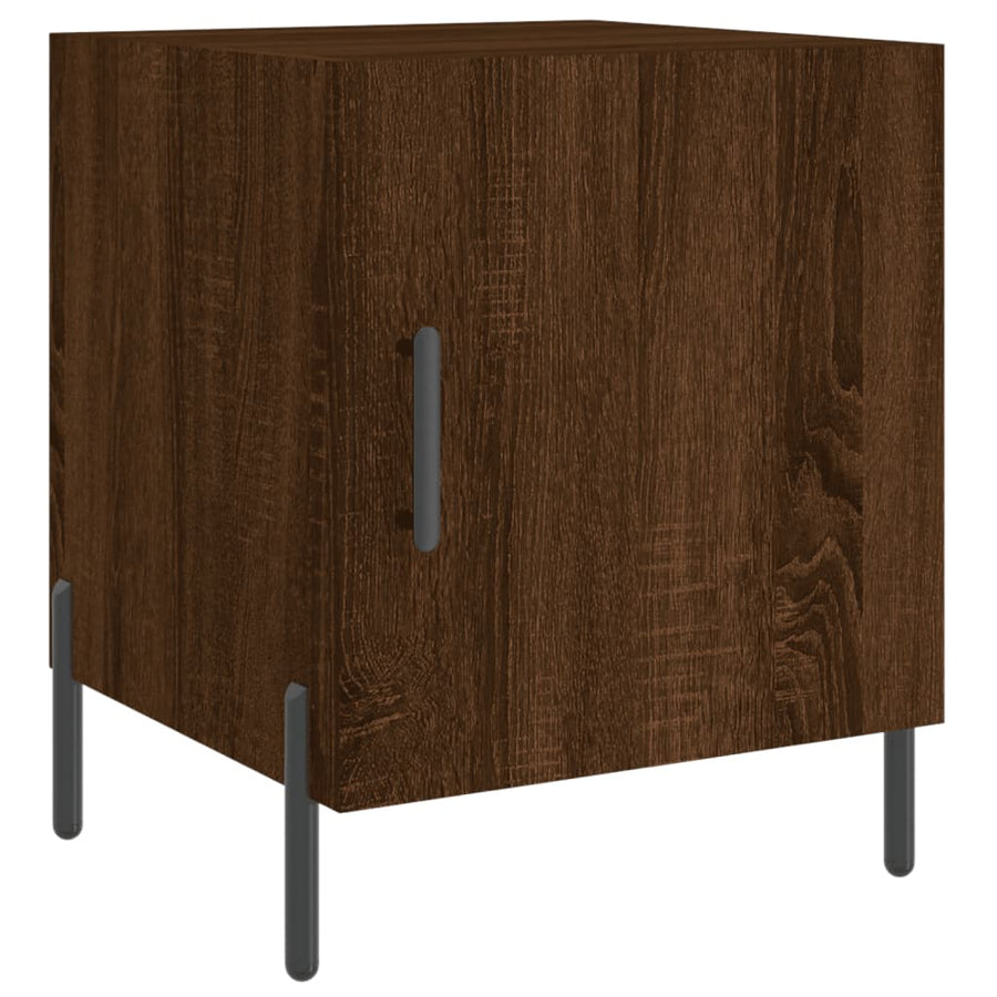 Nachtkastjes 2 St 40X40X50 Cm Bewerkt Hout Bruin Eikenkleur