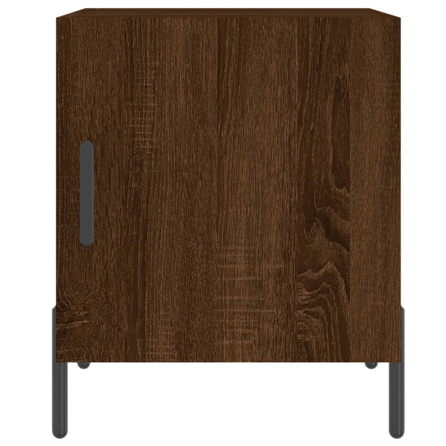 Nachtkastjes 2 St 40X40X50 Cm Bewerkt Hout Bruin Eikenkleur