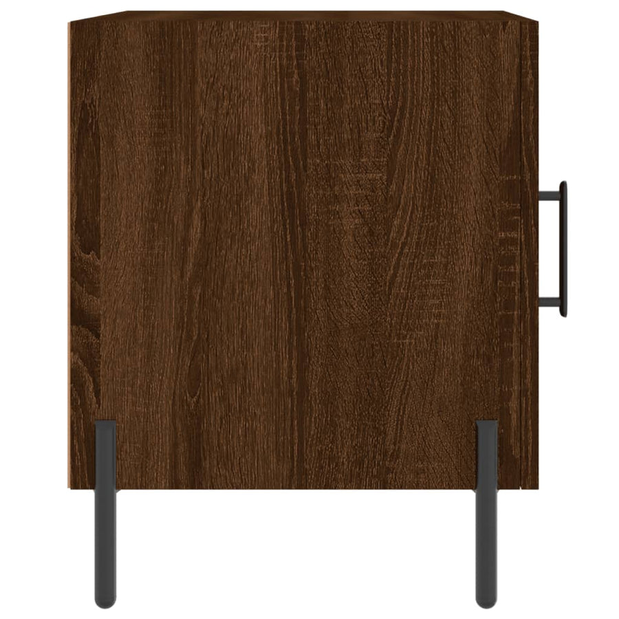 Nachtkastjes 2 St 40X40X50 Cm Bewerkt Hout Bruin Eikenkleur