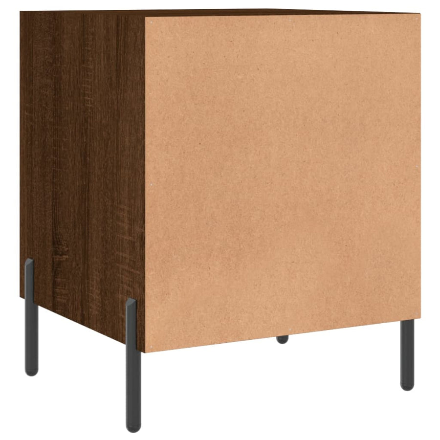 Nachtkastjes 2 St 40X40X50 Cm Bewerkt Hout Bruin Eikenkleur
