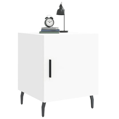 Nachtkastjes 2 St 40X40X50 Cm Bewerkt Hout Wit