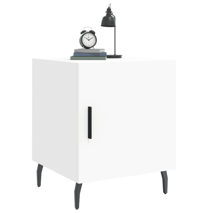 Nachtkastjes 2 St 40X40X50 Cm Bewerkt Hout Wit