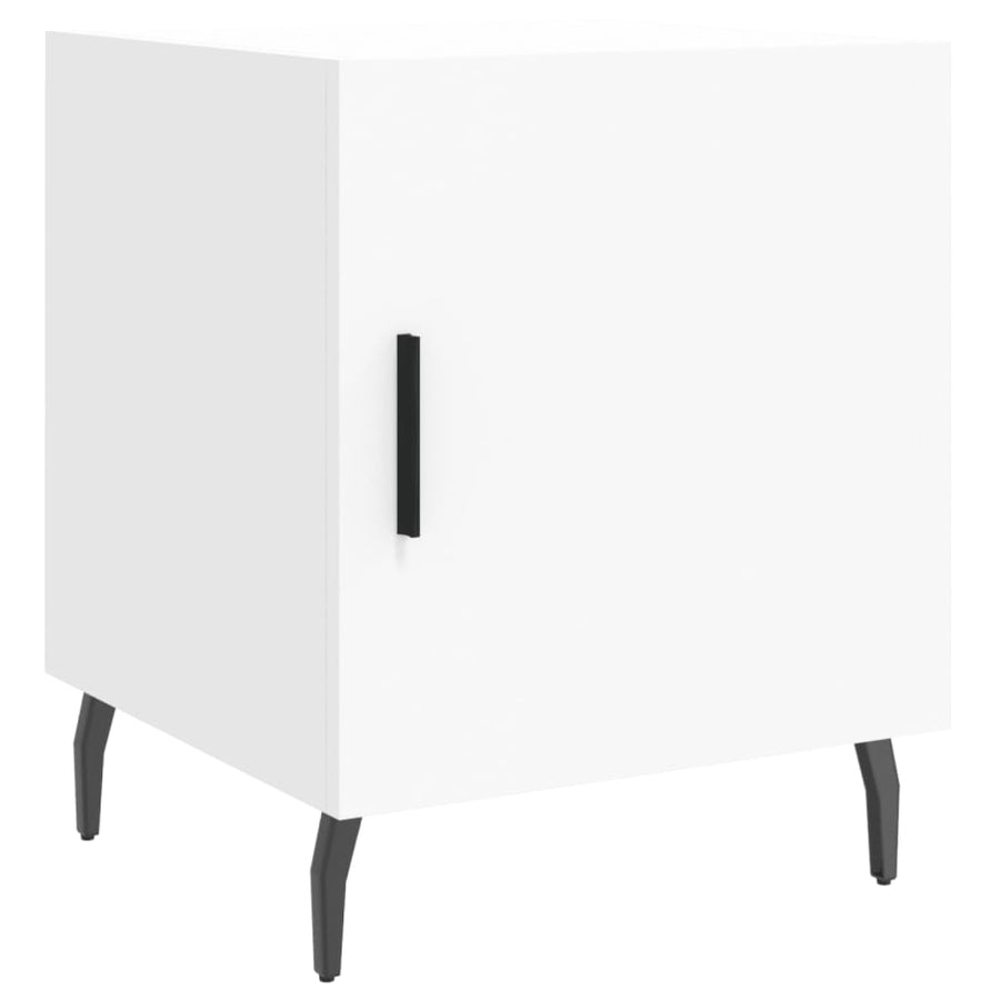 Nachtkastjes 2 St 40X40X50 Cm Bewerkt Hout Wit