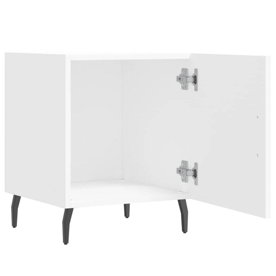 Nachtkastjes 2 St 40X40X50 Cm Bewerkt Hout Wit
