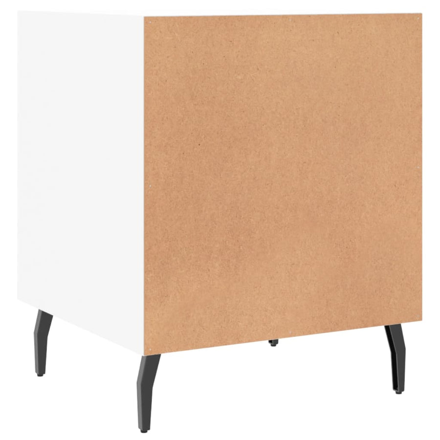 Nachtkastjes 2 St 40X40X50 Cm Bewerkt Hout Wit