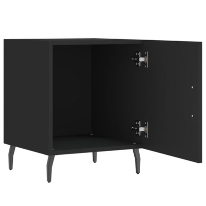 Nachtkastjes 2 St 40X40X50 Cm Bewerkt Hout Zwart
