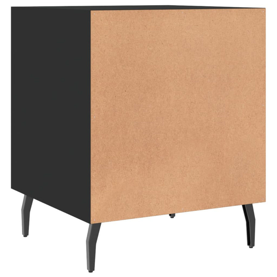Nachtkastjes 2 St 40X40X50 Cm Bewerkt Hout Zwart