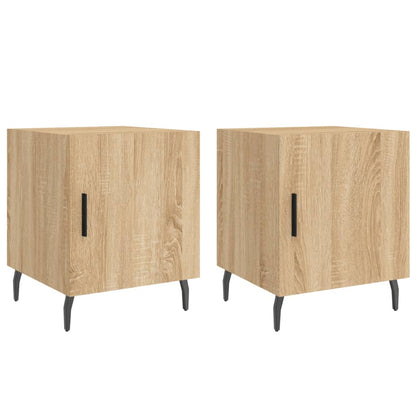 Nachtkastjes 40X40X50 Cm Bewerkt Hout Kleurig 2 Sonoma eiken