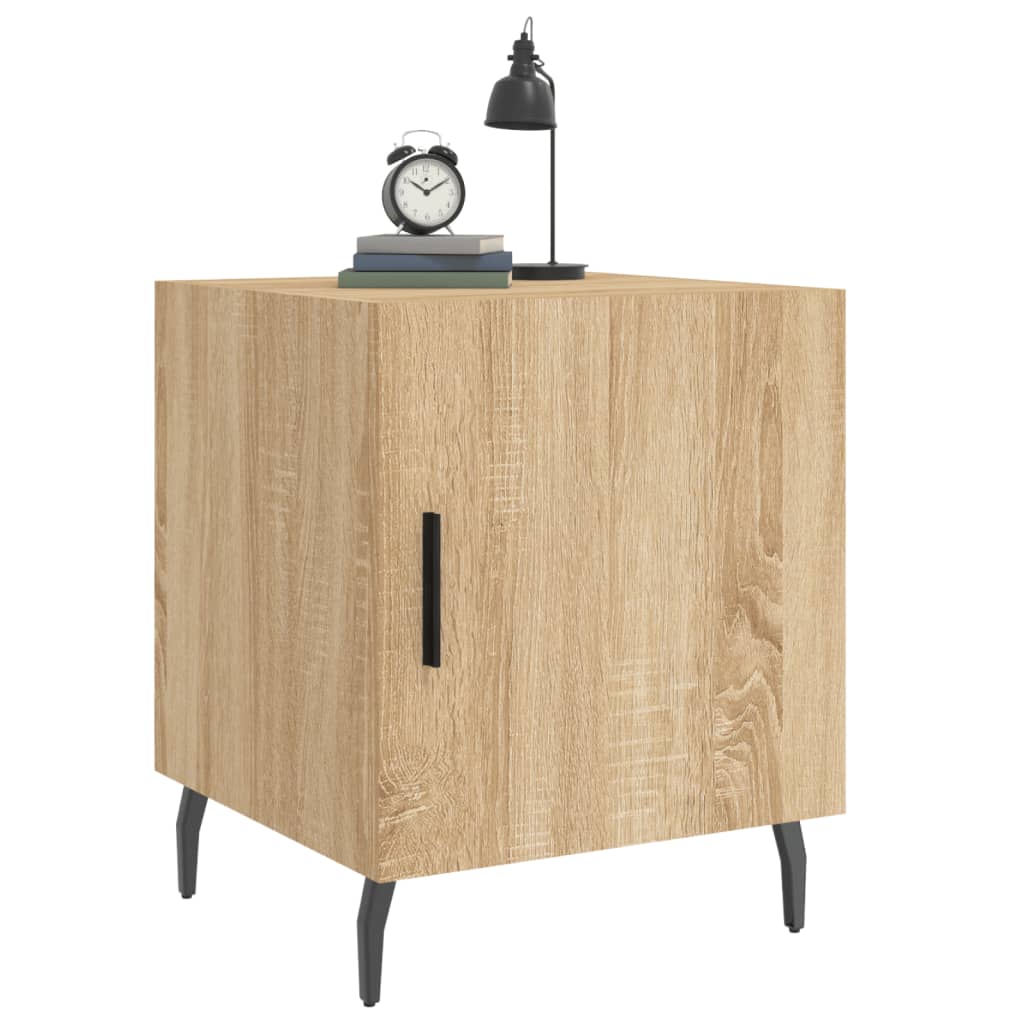 Nachtkastjes 40X40X50 Cm Bewerkt Hout Kleurig 2 Sonoma eiken