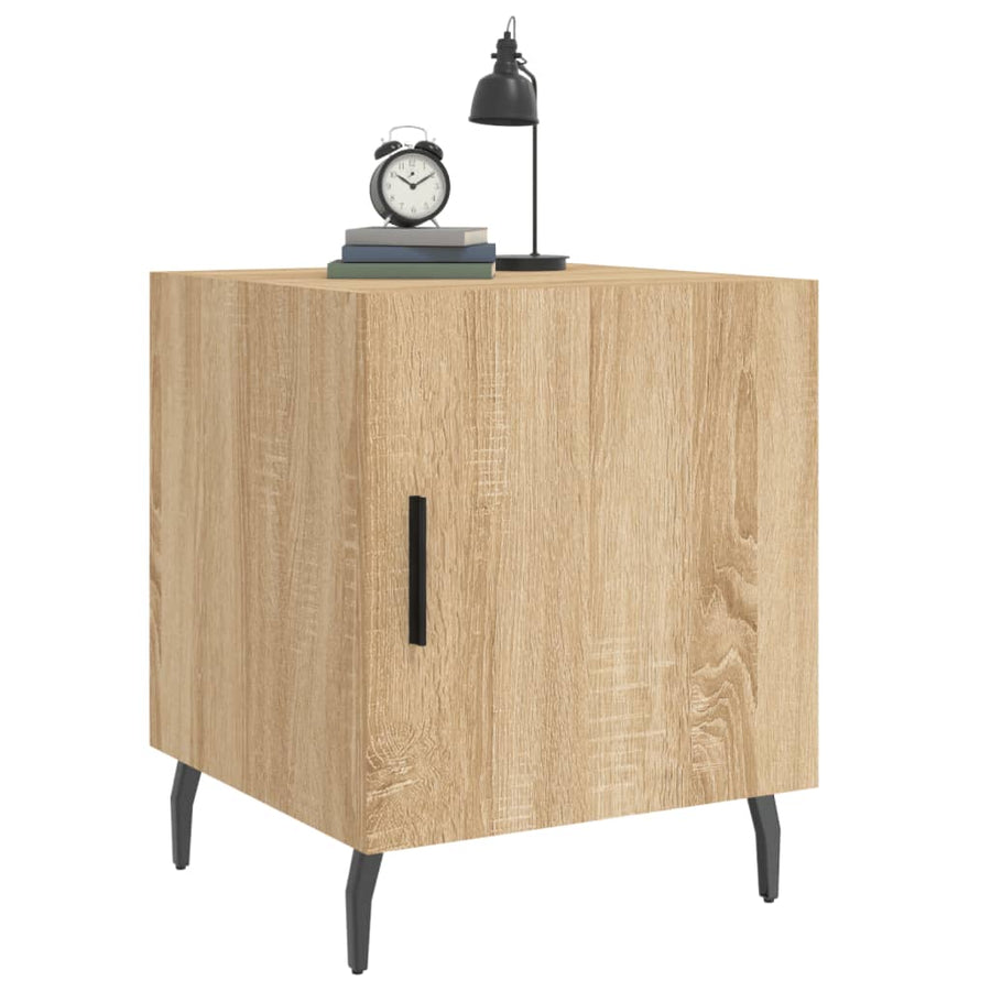 Nachtkastjes 40X40X50 Cm Bewerkt Hout Kleurig 2 Sonoma eiken