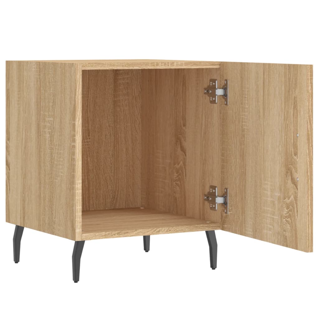 Nachtkastjes 40X40X50 Cm Bewerkt Hout Kleurig 2 Sonoma eiken