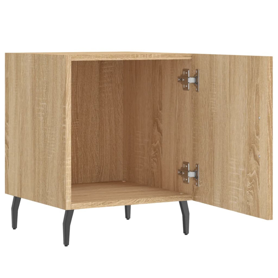 Nachtkastjes 40X40X50 Cm Bewerkt Hout Kleurig 2 Sonoma eiken