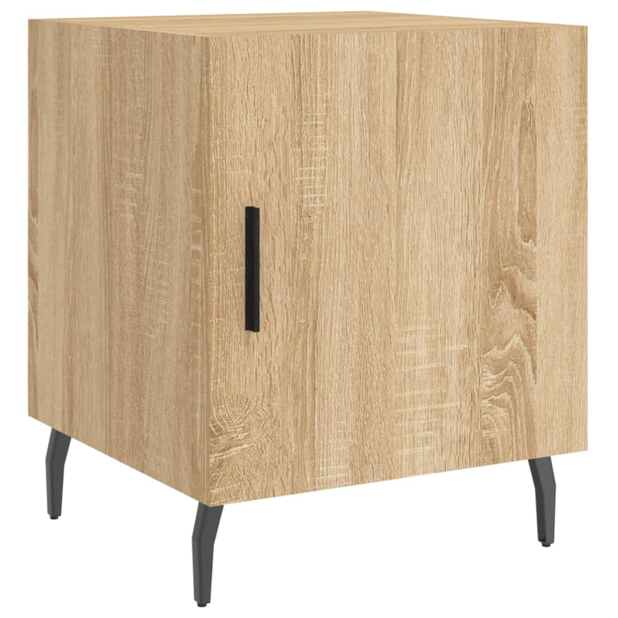 Nachtkastjes 40X40X50 Cm Bewerkt Hout Kleurig 2 Sonoma eiken