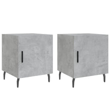 Nachtkastjes 2 St 40X40X50 Cm Bewerkt Hout Betongrijs