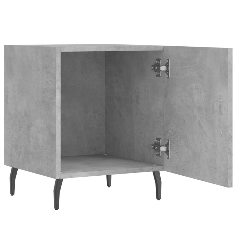 Nachtkastjes 2 St 40X40X50 Cm Bewerkt Hout Betongrijs