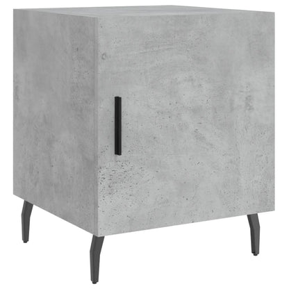 Nachtkastjes 2 St 40X40X50 Cm Bewerkt Hout Betongrijs