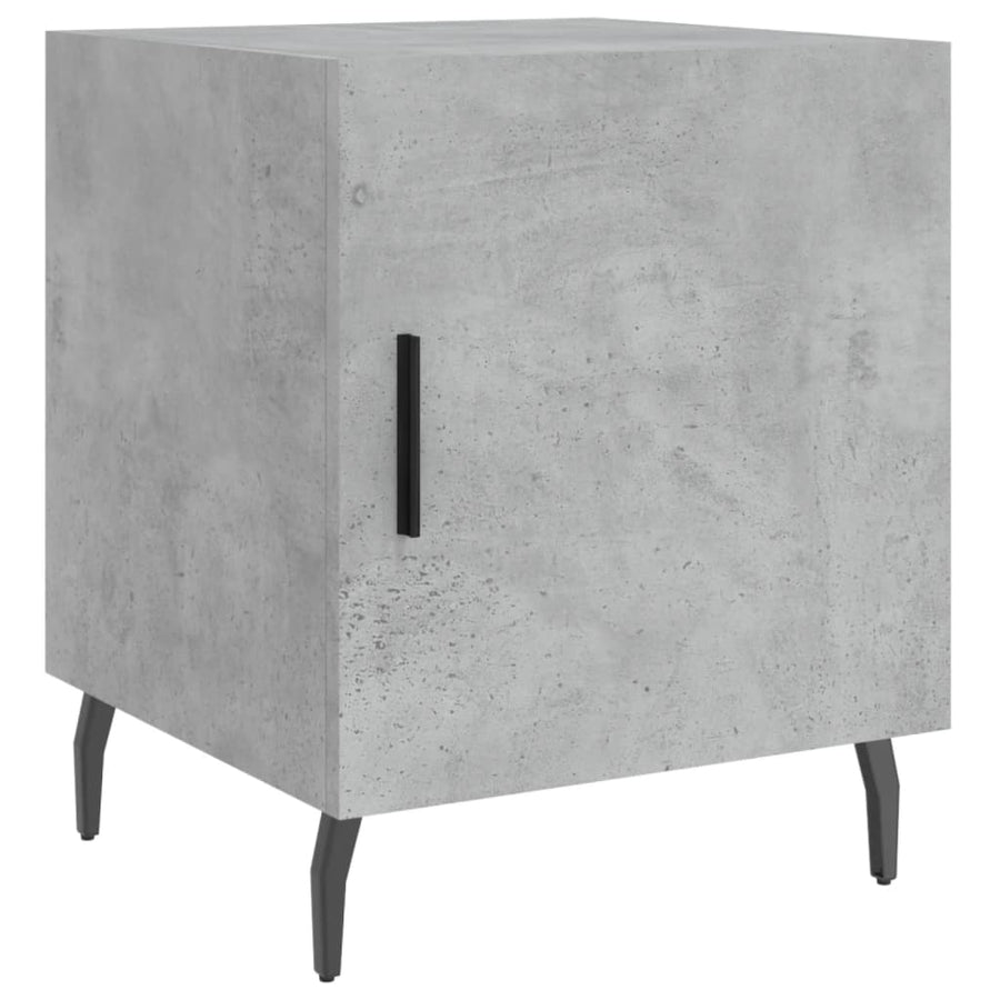 Nachtkastjes 2 St 40X40X50 Cm Bewerkt Hout Betongrijs