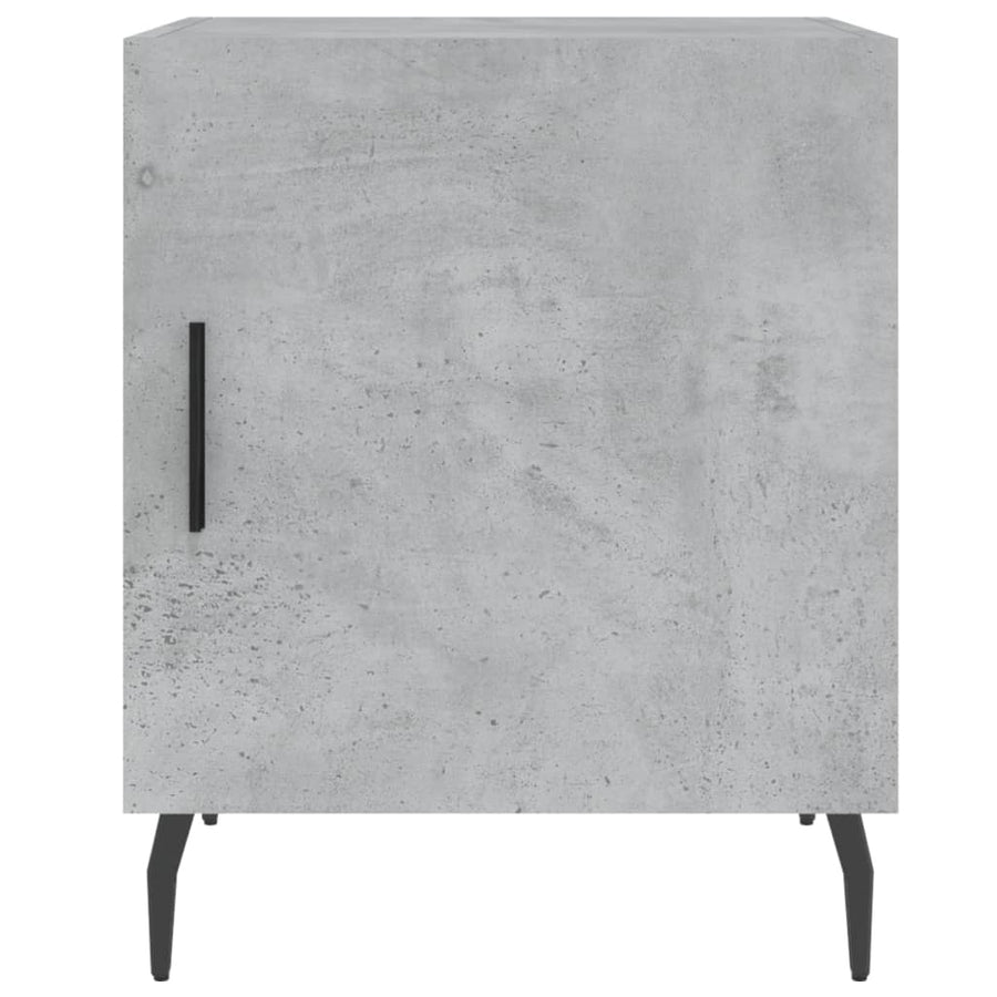 Nachtkastjes 2 St 40X40X50 Cm Bewerkt Hout Betongrijs