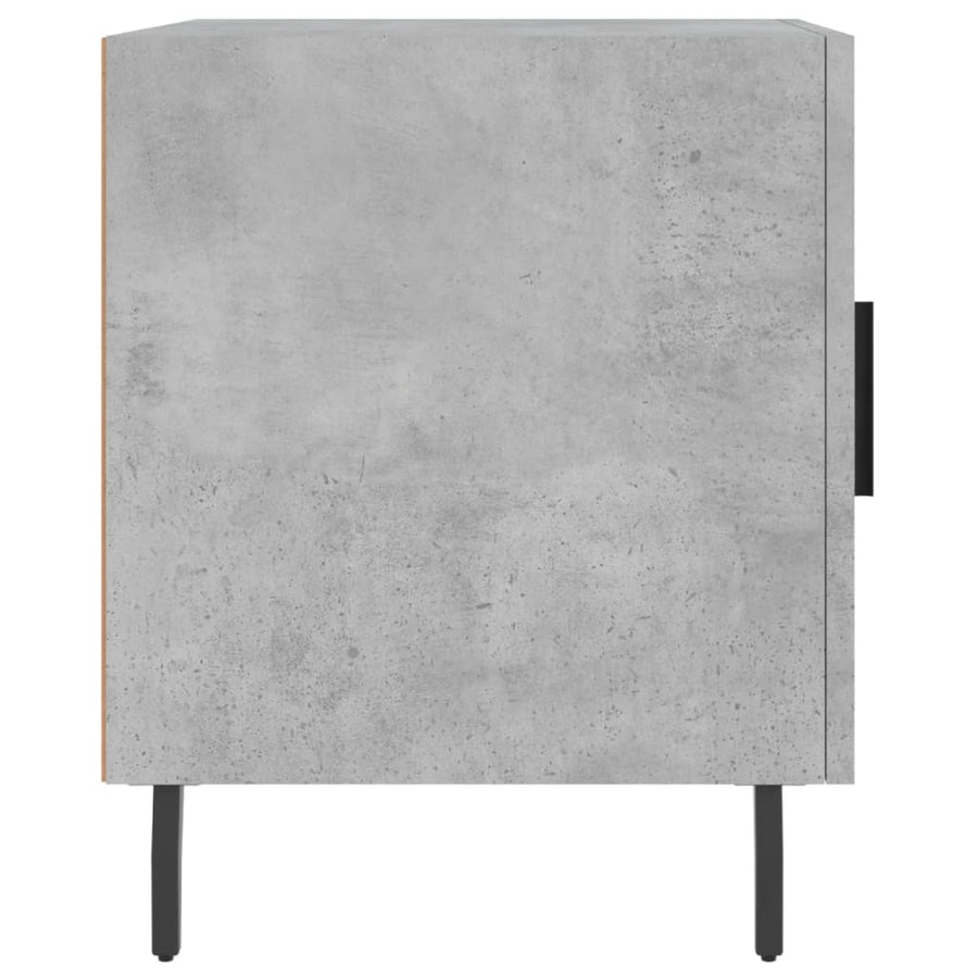 Nachtkastjes 2 St 40X40X50 Cm Bewerkt Hout Betongrijs