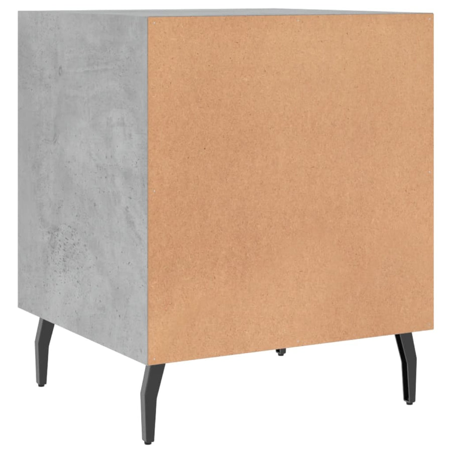 Nachtkastjes 2 St 40X40X50 Cm Bewerkt Hout Betongrijs