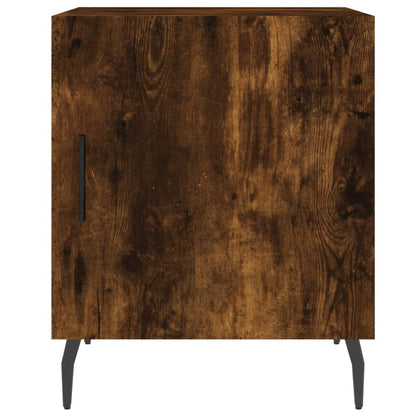 Nachtkastje 40X40X50 Cm Bewerkt Hout Gerookt Eikenkleurig