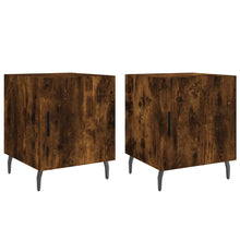 Nachtkastjes 2 St 40X40X50 Cm Bewerkt Hout Gerookt Eikenkleurig