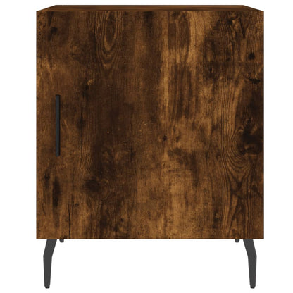 Nachtkastjes 2 St 40X40X50 Cm Bewerkt Hout Gerookt Eikenkleurig