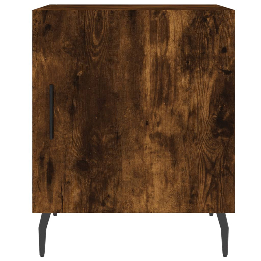 Nachtkastjes 2 St 40X40X50 Cm Bewerkt Hout Gerookt Eikenkleurig