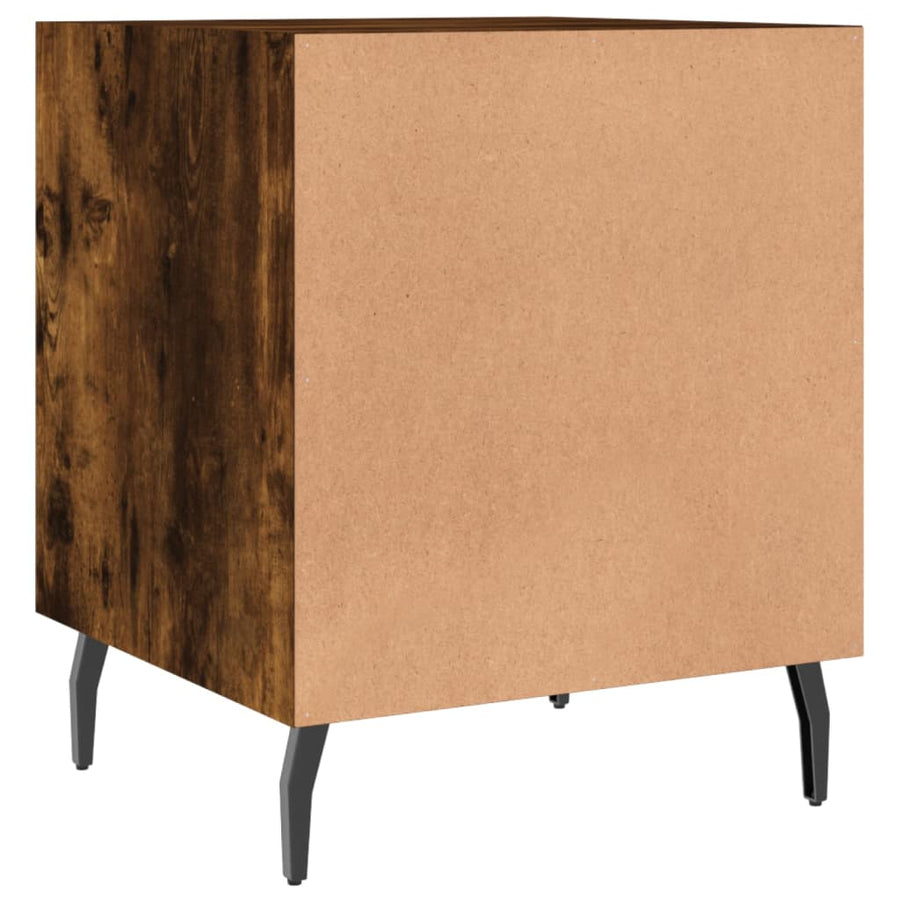 Nachtkastjes 2 St 40X40X50 Cm Bewerkt Hout Gerookt Eikenkleurig