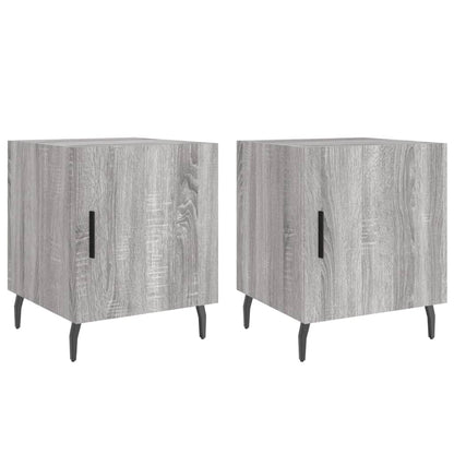 Nachtkastjes 2 St 40X40X50 Cm Bewerkt Hout Grijs Sonoma Eiken