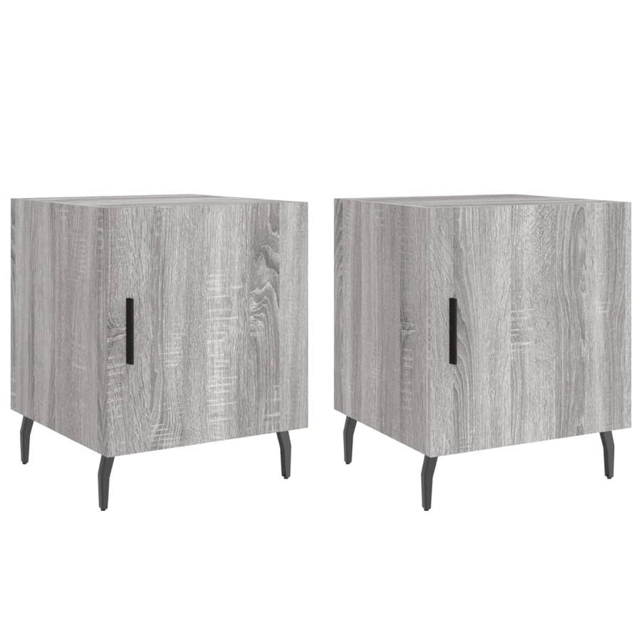 Nachtkastjes 2 St 40X40X50 Cm Bewerkt Hout Grijs Sonoma Eiken