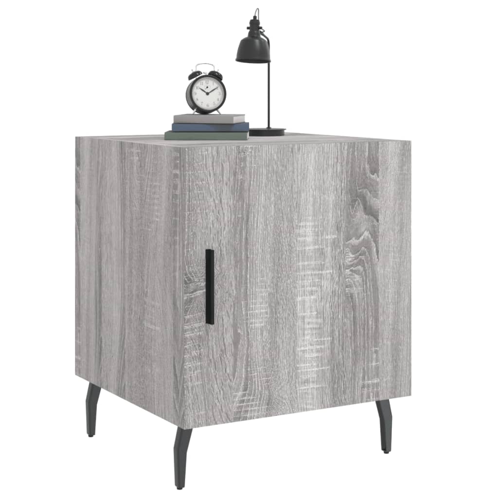 Nachtkastjes 2 St 40X40X50 Cm Bewerkt Hout Grijs Sonoma Eiken