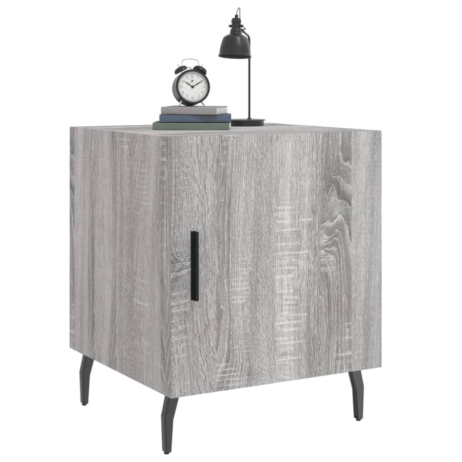 Nachtkastjes 2 St 40X40X50 Cm Bewerkt Hout Grijs Sonoma Eiken