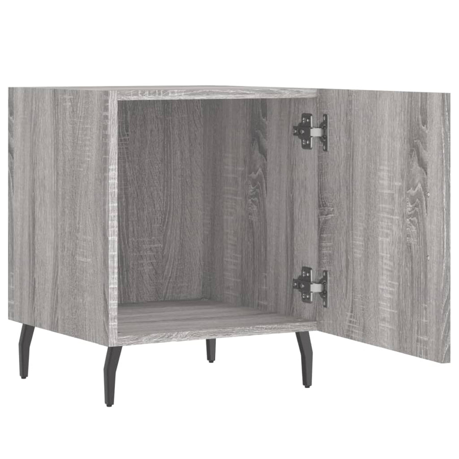 Nachtkastjes 2 St 40X40X50 Cm Bewerkt Hout Grijs Sonoma Eiken
