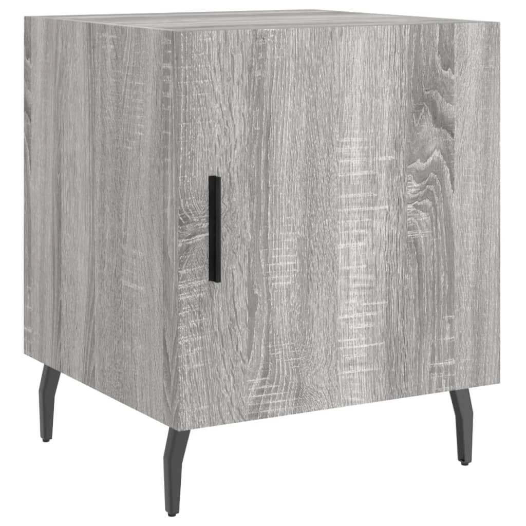 Nachtkastjes 2 St 40X40X50 Cm Bewerkt Hout Grijs Sonoma Eiken