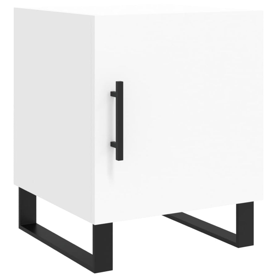 Nachtkastjes 2 St 40X40X50 Cm Bewerkt Hout Wit