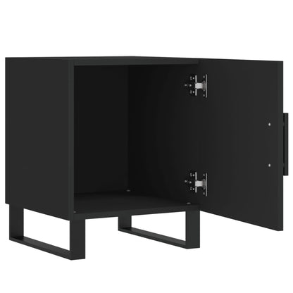 Nachtkastjes 40X40X50 Cm Bewerkt Hout 2 Zwart