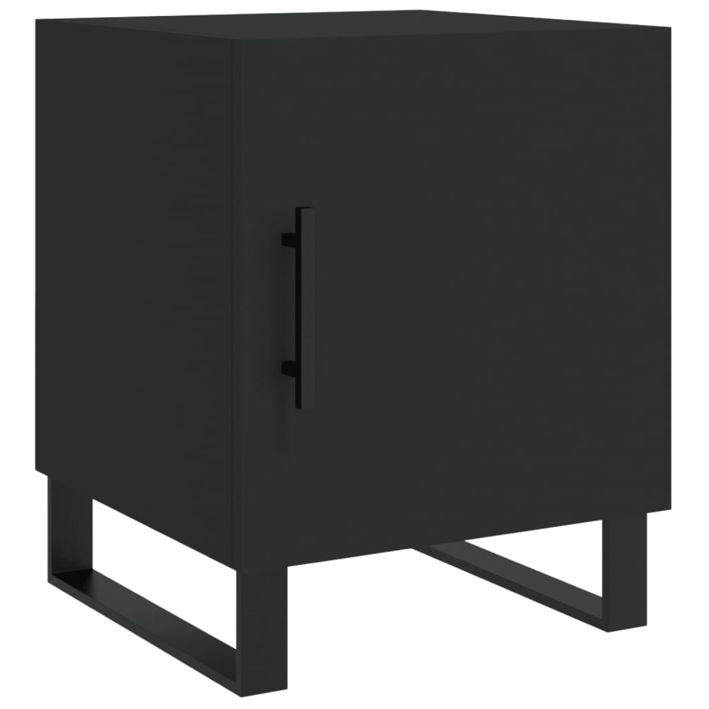 Nachtkastjes 40X40X50 Cm Bewerkt Hout 2 Zwart