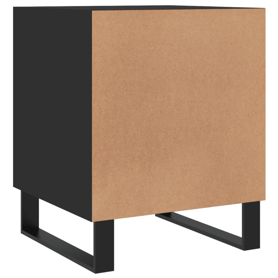 Nachtkastjes 40X40X50 Cm Bewerkt Hout 2 Zwart