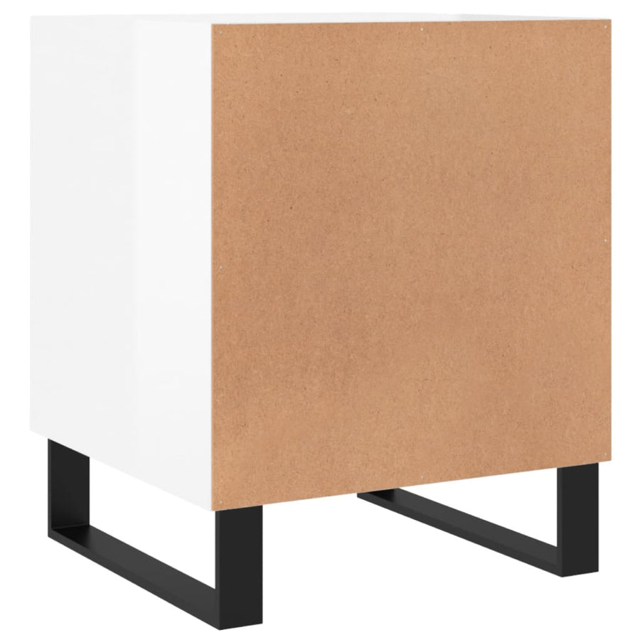 Nachtkastjes 40X40X50 Cm Bewerkt Hout 2 Hoogglans wit