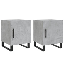Nachtkastjes 2 St 40X40X50 Cm Bewerkt Hout Betongrijs