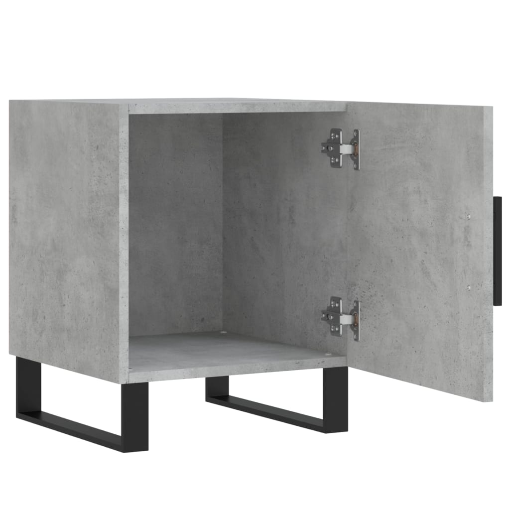Nachtkastjes 2 St 40X40X50 Cm Bewerkt Hout Betongrijs