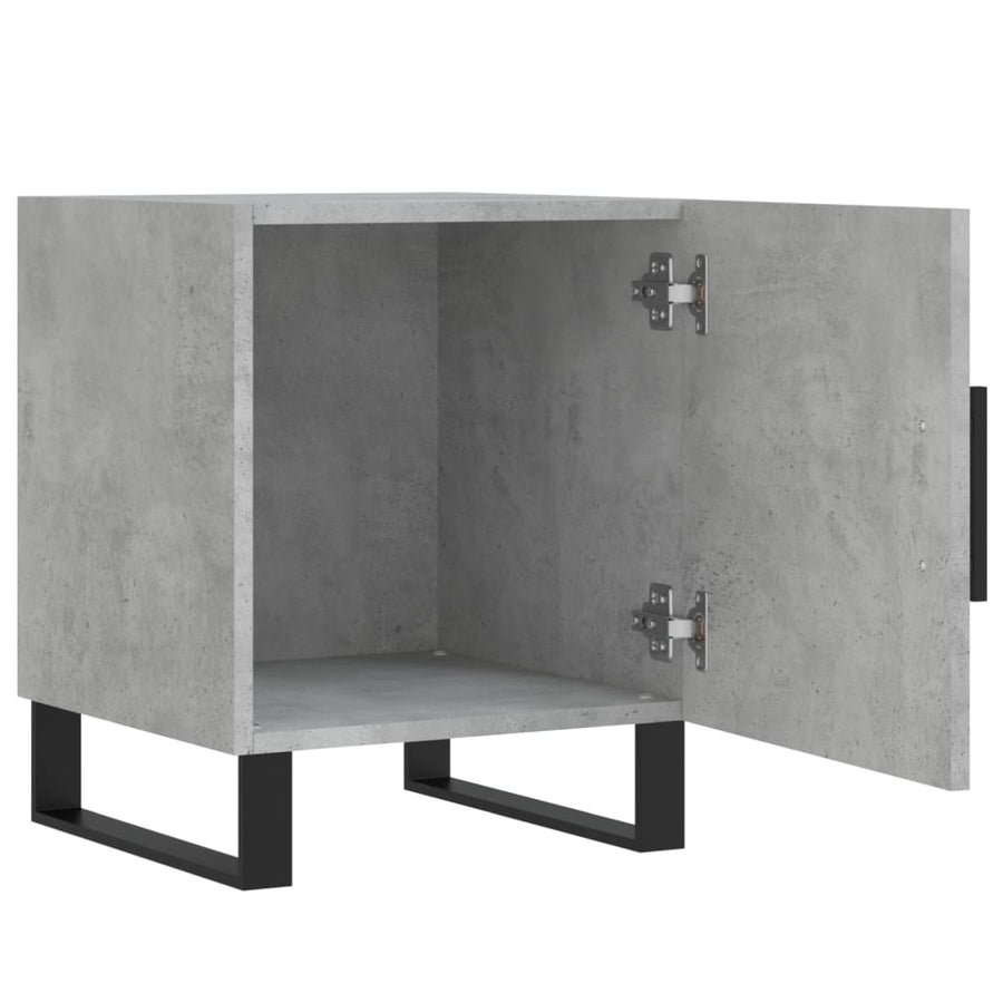 Nachtkastjes 2 St 40X40X50 Cm Bewerkt Hout Betongrijs