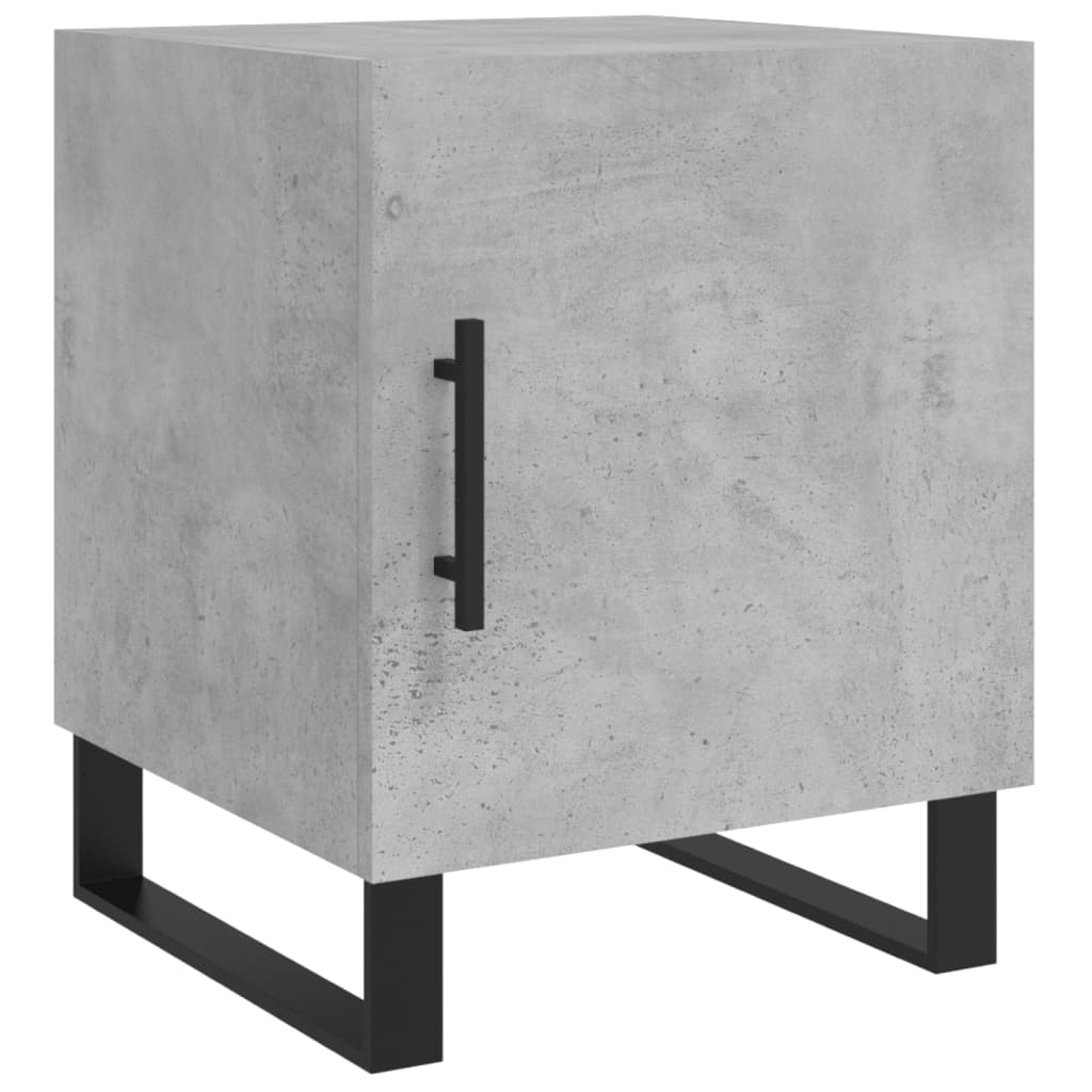 Nachtkastjes 2 St 40X40X50 Cm Bewerkt Hout Betongrijs