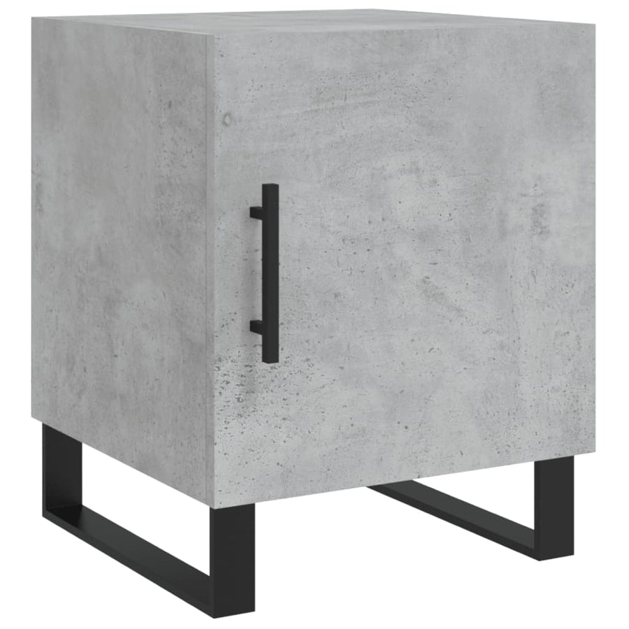 Nachtkastjes 2 St 40X40X50 Cm Bewerkt Hout Betongrijs