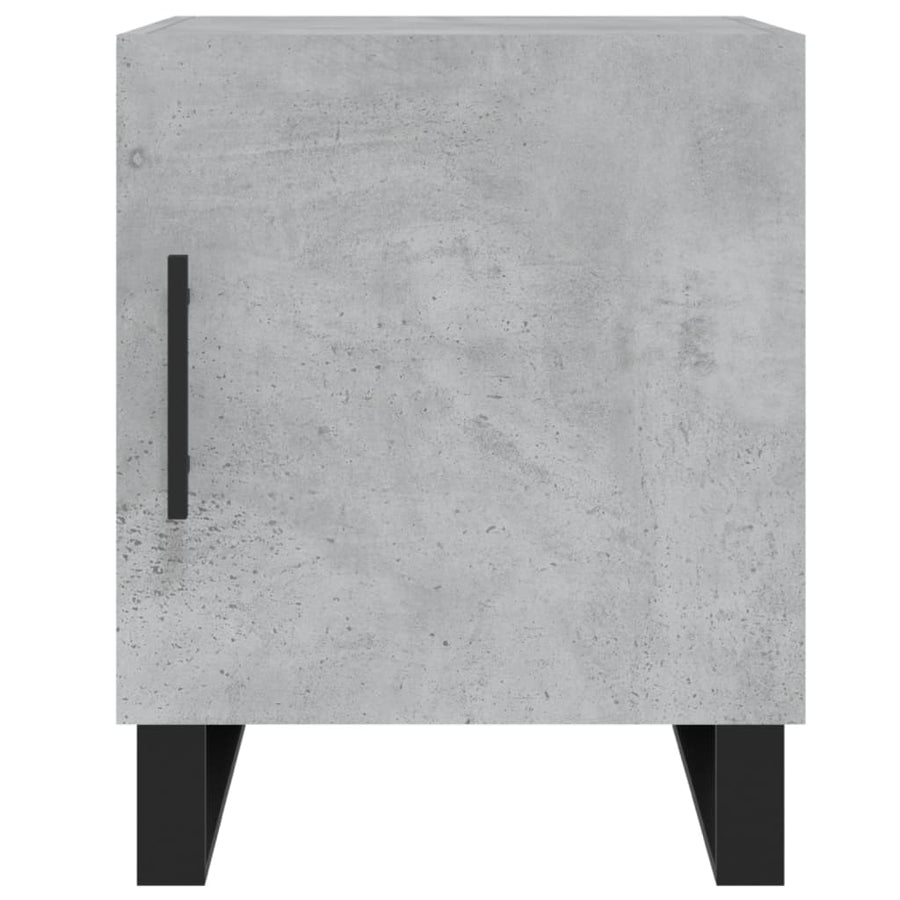 Nachtkastjes 2 St 40X40X50 Cm Bewerkt Hout Betongrijs