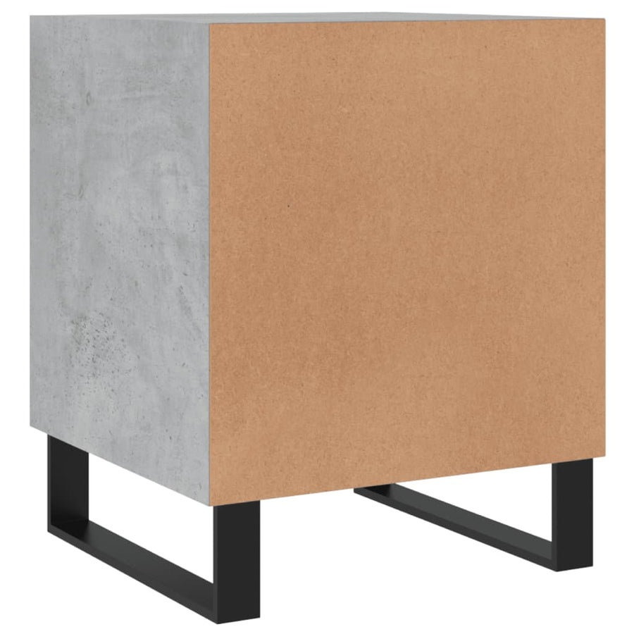 Nachtkastjes 2 St 40X40X50 Cm Bewerkt Hout Betongrijs